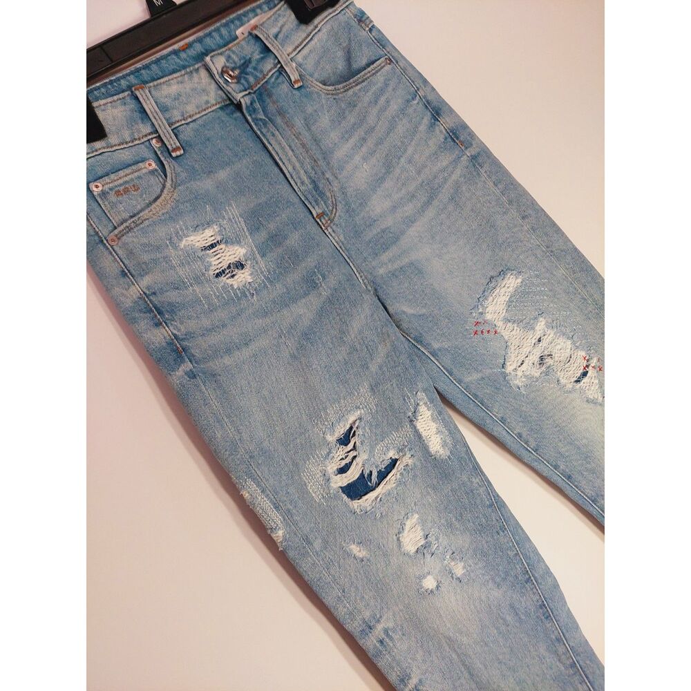 G-Star Raw 3301 High Straight Ankle Jeans Distressed Denim Approx 32x30